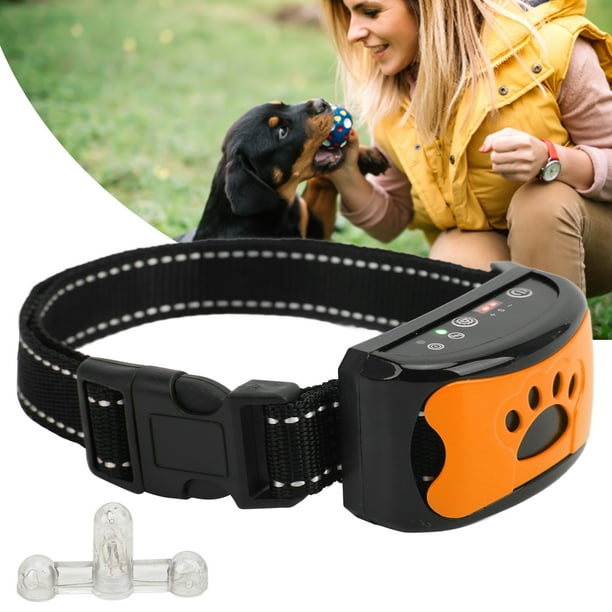 Dog Training Collar Puppy Vibration Collar Dog Barking Collar USB Rechargeable Waterproof Adjustable Vibration Intelligent Recognition Training Collar