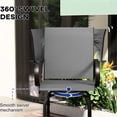 thumbnail image 3 of Gray Outdoor Bar Stools / Balcony Hangout / Powder - Coated Metal Frame, 3 of 6