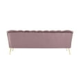 thumbnail image 3 of Chic Home Aisha Velvet Upholstered Vertical Channel Tufted Sofa, Blush, 3 of 6