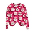thumbnail image 4 of IROINNID Long Sleeve T Shirt for Women Crewneck Long Sleeve Shirts Casual Funny Christmas Print Loose Fit Tops,Hot Pink, 4 of 5