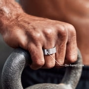 QALO QRNT Slim Smart Ring, Size 10, Sleep/Heart Rate/Movement Tracker, Matte Silver, Unisex