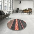 thumbnail image 4 of Ahgly Company Machine Washable Indoor Rectangle Abstract Dark Almond Brown Area Rugs, 4' x 6', 4 of 7