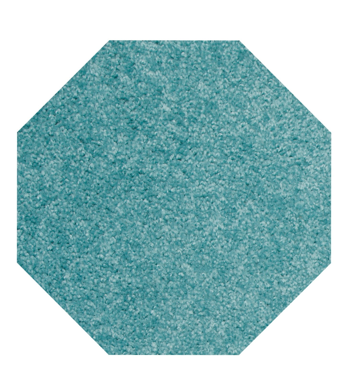 Home Queen Solid Color Octagon Shape Teal 12' Octagon Area Rug