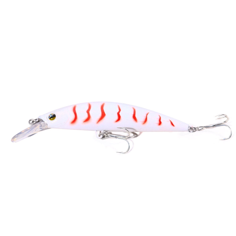 HENGJIA Fishing Lures Large Hard Bait Minnow VIB Lure with Treble Hook Life-Like Swimbait Fishing Bait Popper Crankbait Sinking Lure for Trout Bass Walleye Redfish, 7PCS