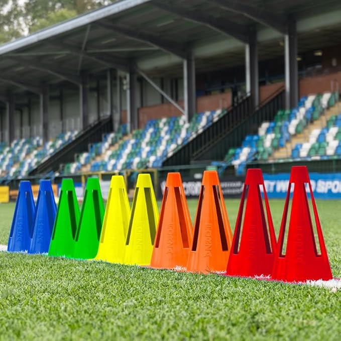 FORZA Flexi Training Cones (10 Pack) – Flexible, Durable Agility Cones for Sports Training & Drills, Available in Multiple Colors