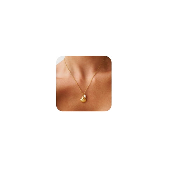 Collar Ewrkbr Boho de Perlas y Conchas Chapado en Oro 14k Resistente al Agua