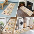 thumbnail image 5 of 2'x6' Rug Runners for Hallways Kitchen, Botanical Floral Non Slip Entryway Beside Floor Carpet Runner, Retro Purple Pink Yellow Wildflowers Washable Laundry Room Bedroom Throw Rugs Mat for Family Pet, 5 of 8