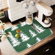 Nature's Evergreens Dish Drying Mat for Kitchen, Quick Drying Absorbent Soft Durable 16 x 18