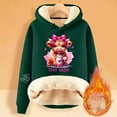 thumbnail image 1 of TINZ Ladies' Cattle Winter Thick Warm Warm Solid Color Color Lamb Hoodie Coat Long Sweatshirt Jacket plus Size Jacket Small Womens Sweatshirt, 1 of 3
