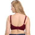 thumbnail image 4 of Women's Full Figure Plus Size Push Up MagicLift Original Wirefree Support Bra, Wine Red 40DD Cup, 4 of 7