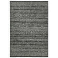 thumbnail image 3 of FH Home Flat Woven Outdoor Rug - Waterproof, Easy to Clean, Stain resistant - Premium Polypropylene Yarn - Striped Boho -Patio,Deck,Porch,Balcony, Laundry Room - Amman - Charcoal - 6' x 9', 3 of 5