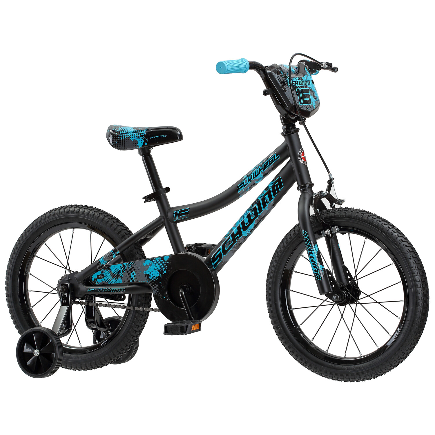 Schwinn Flywheel Smartstart Bike, 16 inch Wheels, Single Speed, Black/Blue - image 4 of 4