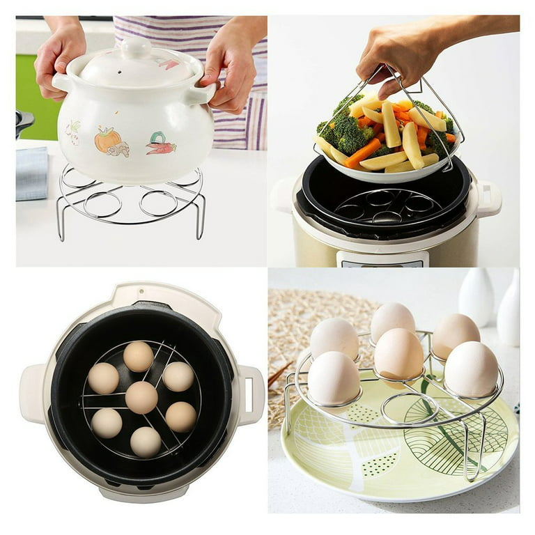FrontTech Steamer Rack+Dish Clip for Instant Pot, Stackable Egg