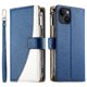 thumbnail image 5 of Funda cartera GANGXUN para iPhone 13 , cuero PU con tarjetero, cremallera, correa de mano, soporte y protección 796°, 5 of 6