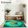 thumbnail image 3 of ODIKA 4'x6' Machine Washable Non-Slip Area Rug, Tropical High Traffic Rug, Blue, 61835, 3 of 7
