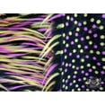 thumbnail image 2 of 3 Tone Spike Faux / Fake Fur Black Pink Yellow Fabric, 2 of 2