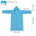 thumbnail image 2 of Uxcell Rain Ponchos for Adults, 2 Pack Reusable EVA Rain Coat Waterproof Rain Jacket, Black, Blue, 2 of 7