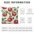 thumbnail image 5 of YINGXI  Fruits Throw Pillow Cushion Cover, Warm Colored Cartoon Style Red Apples Taste Food Garden Summer Eats, Zippered Double-Side Digital Print Decor, White Green and Dark Pink 22x22in, 5 of 5