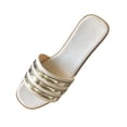 thumbnail image 2 of BONIXOOM White Sandals Woman Clearance Fall Slip-On Platform Casual Fashion Womens Shoes White Size 7, 2 of 5