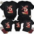 thumbnail image 4 of Christmas Deer Print Family Matching Cotton T-Shirts Short Sleeve for All Ages, 4 of 10
