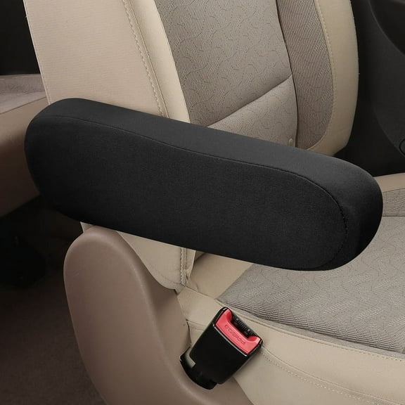 XmhyTop-A 2Pcs Car Seat Arm Covers, Armrest Covers for Van Passenger Car Protect-Black