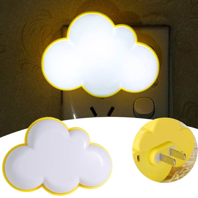Ltdhehe Plug In LED Colorful Night Light Bedside Light Baby Feeding Night Light Clouds Cloud Light Control Night Light Bedside Light Feeding Light Night Light