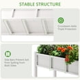thumbnail image 5 of Carolayne Vertical Planter Stand with Shelf, Outdoor Raised Garden Bed for Garden, White, 5 of 8