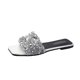 thumbnail image 2 of Sandalias de lentejuelas brillantes de moda para mujer, zapatillas de tacón plano de verano, zapatos informales Wmkox8yii  ytu962, 2 of 6
