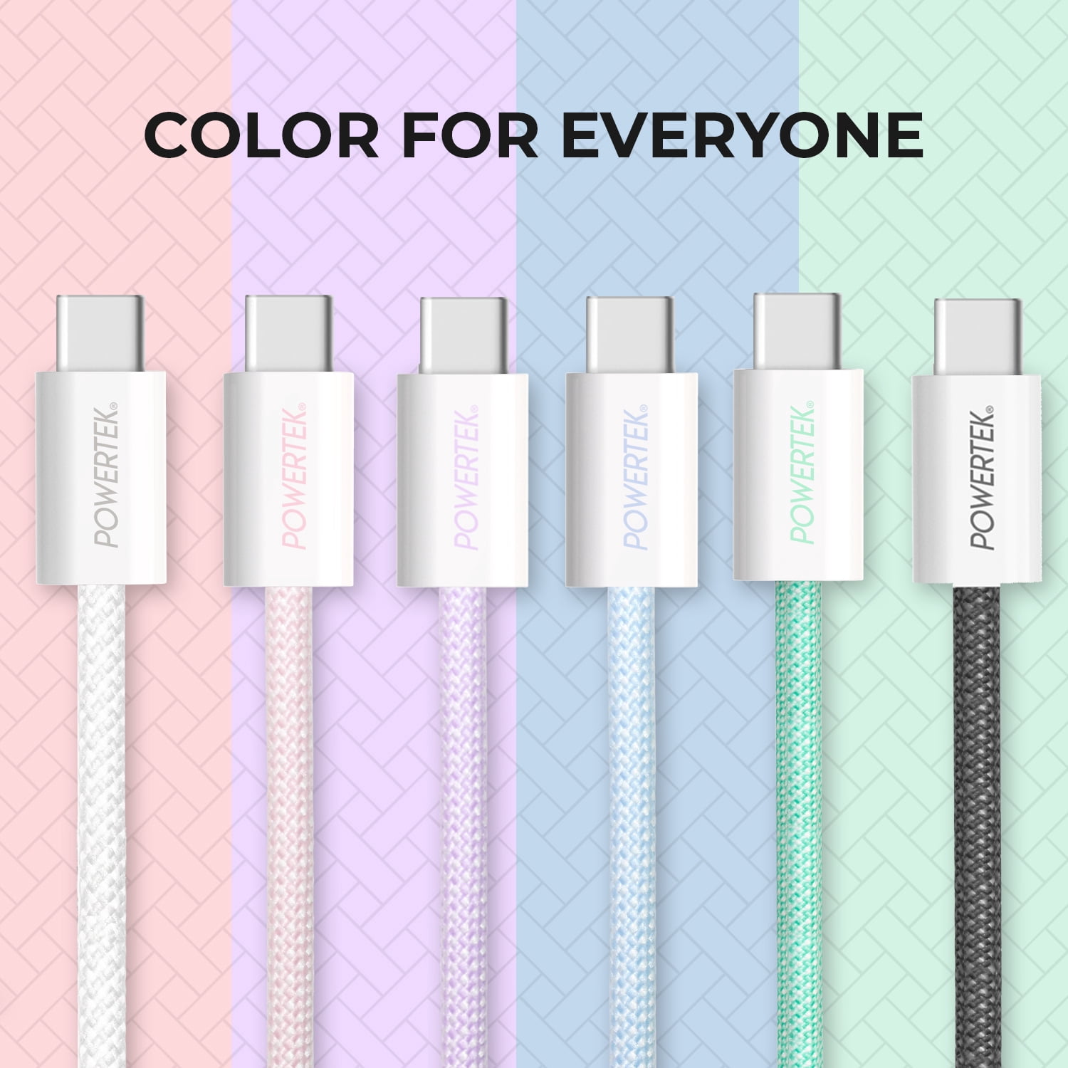Liquipel Powertek Pastel Braided USB-A to USB-C - Light Pink