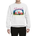 thumbnail image 3 of Happy Glamper | Fancy Camping Camper Van Caravan | Nature Lover Unisex Crewneck Sweatshirt, White, S, 3 of 5