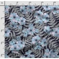 thumbnail image 2 of Soimoi Floral Print,Cotton Poplin Sewing Fabric Sold by The Yard- 42 Inch WideSewing Craft Quilting/ Quilt Making Fabric -Blue, 2 of 5