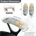 thumbnail image 6 of SCRAWLGOD Abstract Watercolor Anti-Slip Computer Chair Cover with Arm Rest Slipcovers Comfortable Desk Chair Seat Protector Stain Resistant Boss Chair Covers, 4 Pieces, 6 of 7
