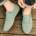 thumbnail image 5 of Mens Casual Driving Shoes Lightweight Leather Lace-up Loafers Comfortable Non-slip Breathable Walking Sneakers Green 10 US, 5 of 7