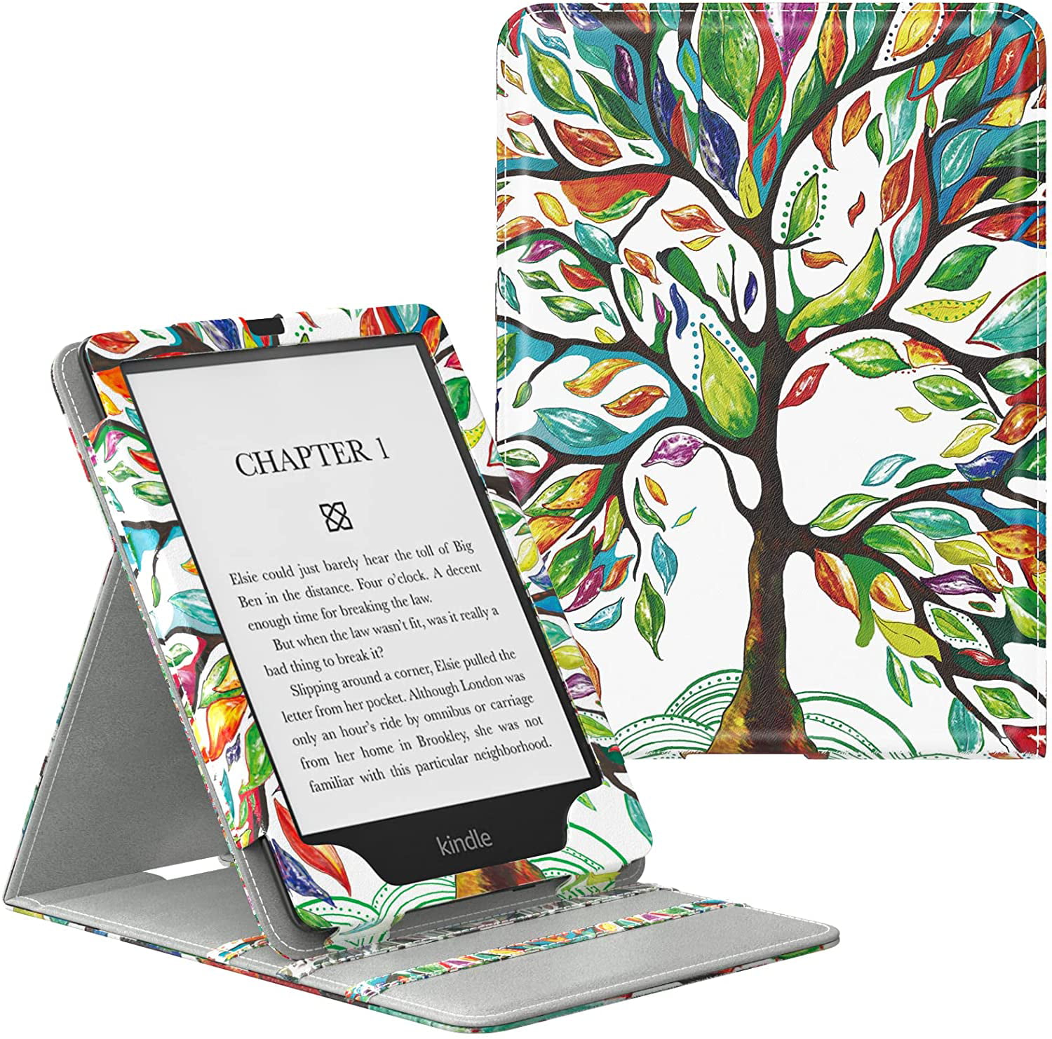 Lucky Tree MoKo Case for 6.8 Kindle Paperwhite and Kindle Paperwhite Signature Edition 11th Generation-2021 Premium Vertical Flip Cover with Auto Wake/Sleep for Kindle Paperwhite 2021 