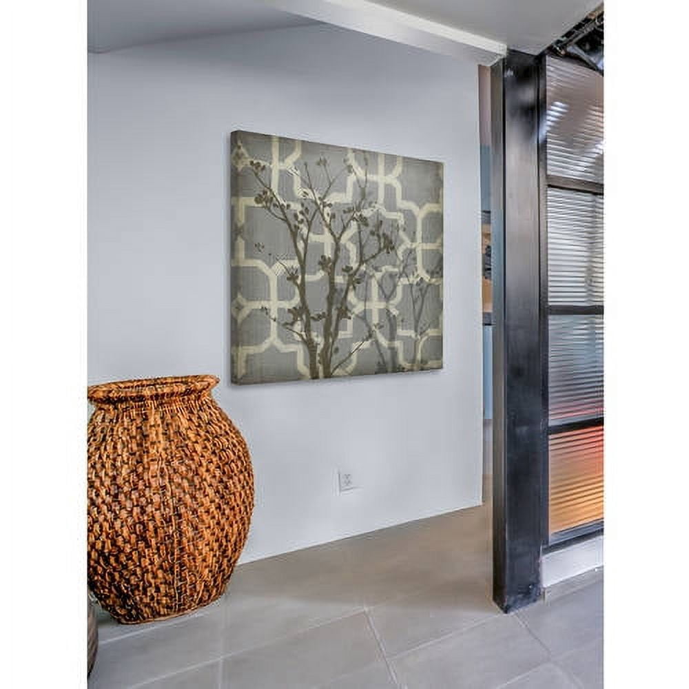"Silhouette & Pattern V" Painting Print on Wrapped Canvas