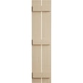 thumbnail image 3 of Ekena Millwork 11 1/2"W x 80"H Rustic Two Board Spaced Board-n-Batten Rough Cedar Faux Wood Shutters (Per Pair), Primed Tan, 3 of 12