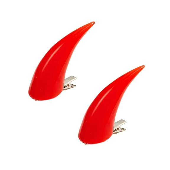 FENOHREFE 1Pair Devil Horn Hair Clip for Cosplay Party Halloween Costume Horns Hairpin Dressing Up Headpiece Masquerades Headwear