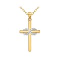 thumbnail image 1 of 14K Yellow Gold Infinity Cross Pendant Necklace with Chain, 1 of 4
