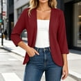 thumbnail image 6 of BUIGTTKLOP Women's Casual 3/4 Sleeve Lightweight Cardigan Open Front Summer Cardigans 2026 Trendy Shrug, 6 of 8