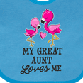 thumbnail image 4 of Inktastic My Great Aunt Loves Me with Two Flamingos Boys or Girls Baby Bib, 4 of 4