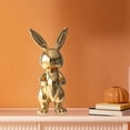 thumbnail image 1 of Estatuilla creativa de conejo florero escultura contenedor arreglo floral almacenamiento para porche mesa sala de estar dormitorio Decoración , dorado Macarena Estatuilla de conejo, 1 of 8