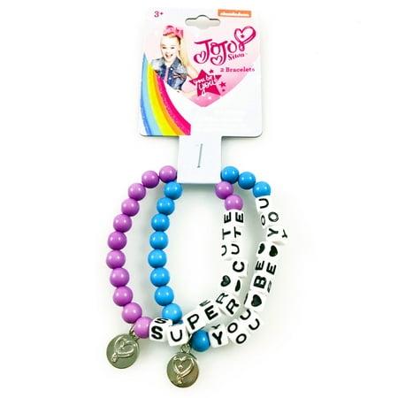 JoJo Siwa Girls Best Friends Bracelets Kids Fashion Jewelry Charms - 3 (Best Friend Bracelets For Girls)