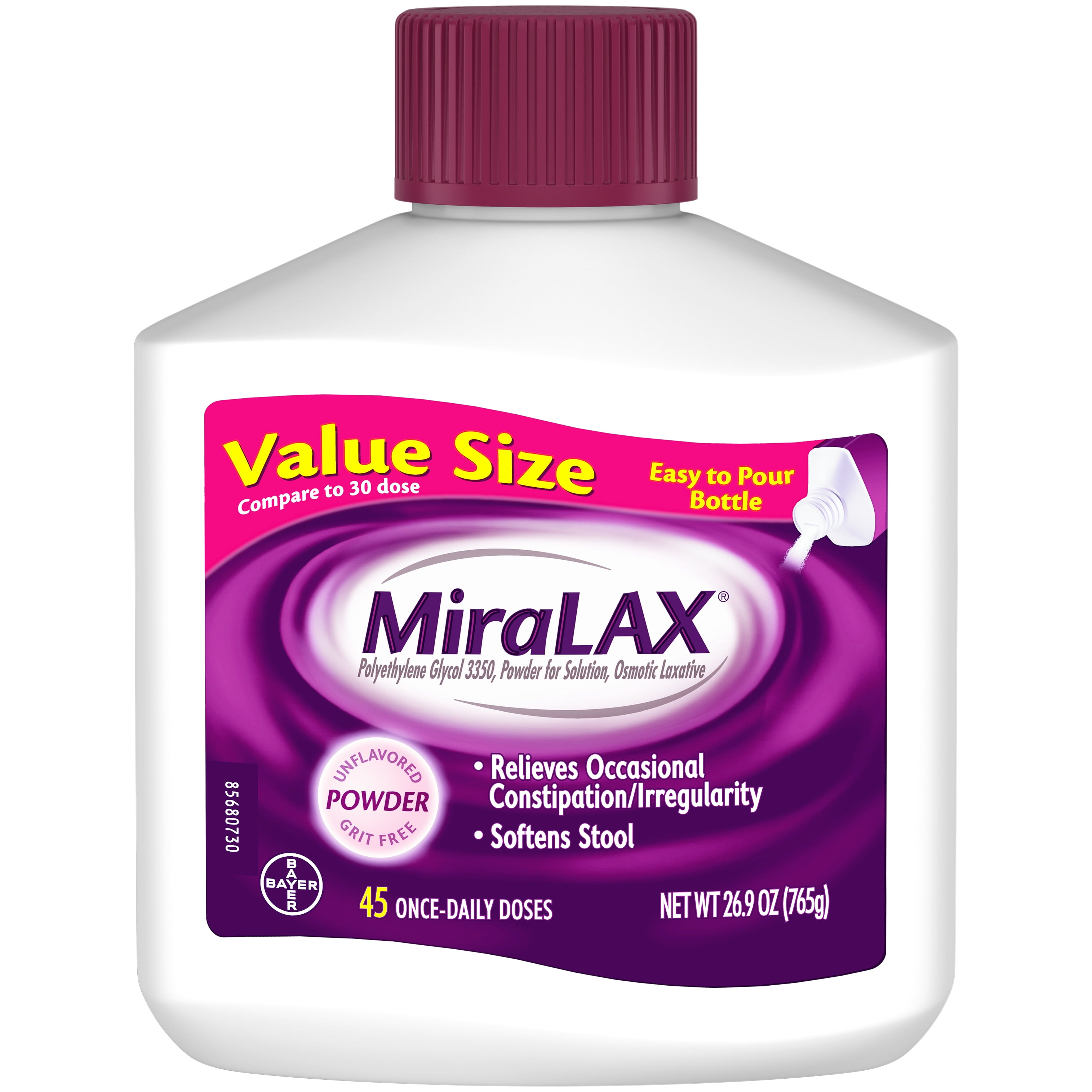 MiraLAX Laxative Powder For Gentle Constipation Relief 45 Doses Walmart Walmart