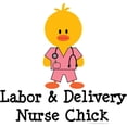 thumbnail image 2 of CafePress - Labor And Delivery Chick -  Round Wood Ornament 4", 2 of 2