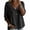 110#Black, variant on Womens Summer Gauze Boho Tops Casual Linen Cotton Tunic Blouse 3/4 Sleeve V Neck Shirts Beach Vacation Tees