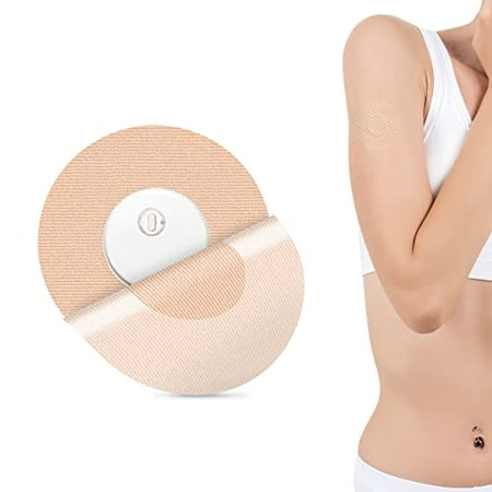 Waterproof Sensor Cover for Libre 3 Freestyle Sensor Adhesive Patches 25Pack Libre 3 Tape 100% Cotton Latex-Free CGM Overlay Hypoallergenic Overpatch Without Hole Strong Adhesion 14+Days Long Stay