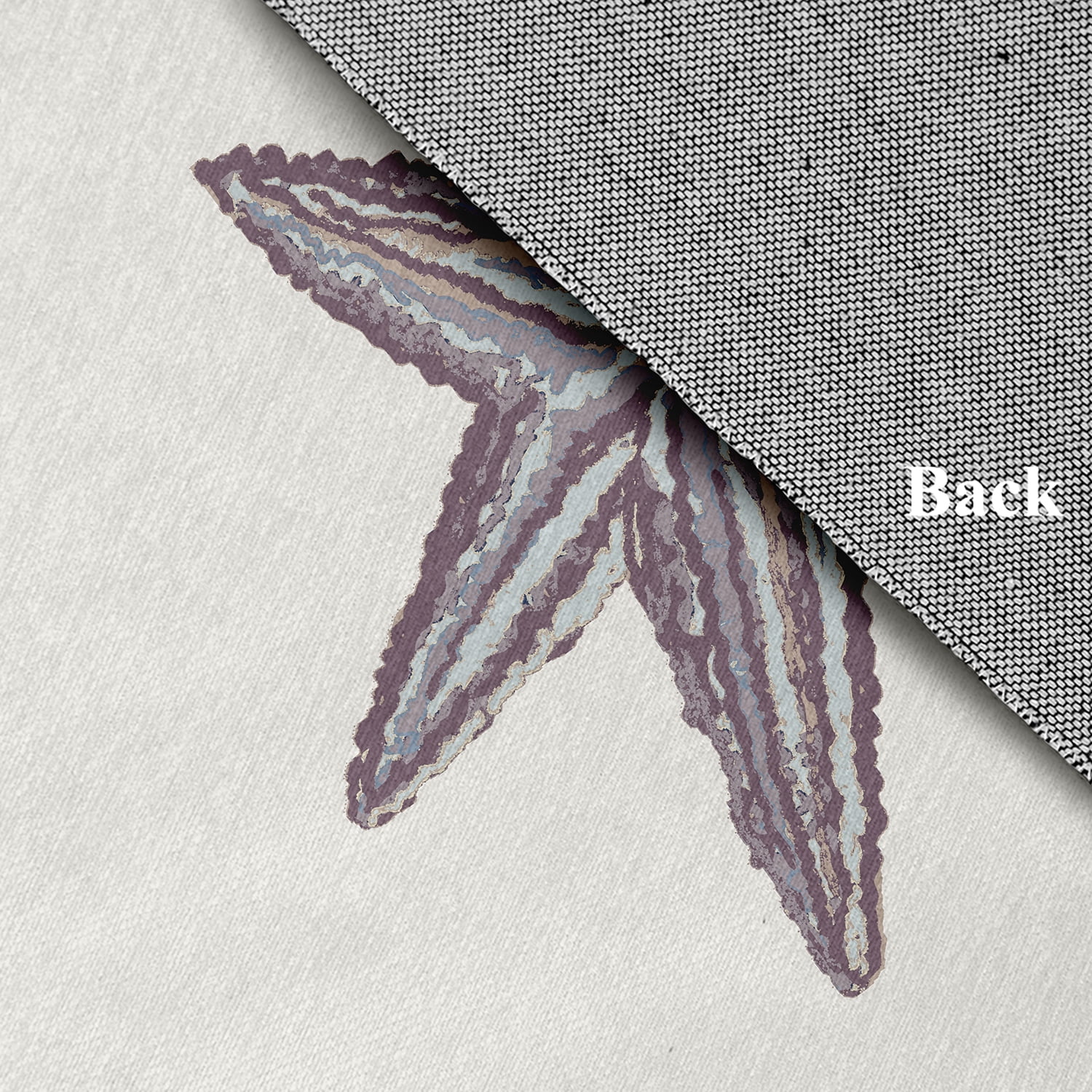 Simply Daisy 2' x 3' Starfish Nautical Chenille Rug, Dusty Purple