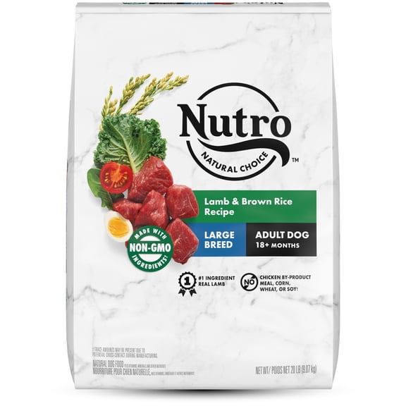 Nutro Natural Choice Adult Large Breed Dry Dog Food, Lamb And Brown Rice Recipe, 20 Lbs.