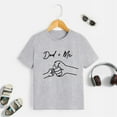 thumbnail image 2 of XXWXYD Kids Matching Father’s Day T-Shirt, Dad+Me Letter Print Graphic Tee, Funny Family Summer Casual Short Sleeve Top 3-10 Years, 2 of 5