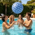 thumbnail image 4 of Voglyf Beach Balls, 25.6 Inch Inflatable Pool Balls, Giant Pool Float Ball, Summer Water Toy for Adults, Mermaid Themed Party Decor for Beach Pool Birthday Ocean Party Favor Supplies,Blue, 4 of 6